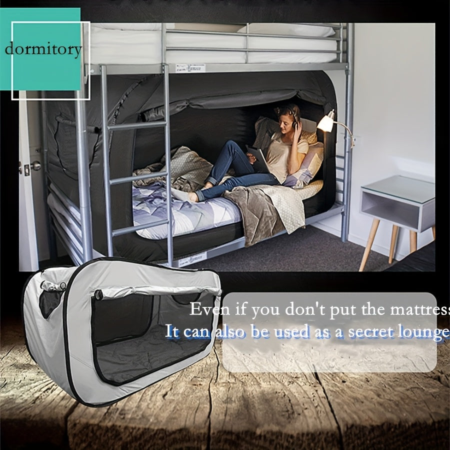 Unisex folding tent bed offers outdoor comfort & all-weather protection. Ideal portable sleep solution.