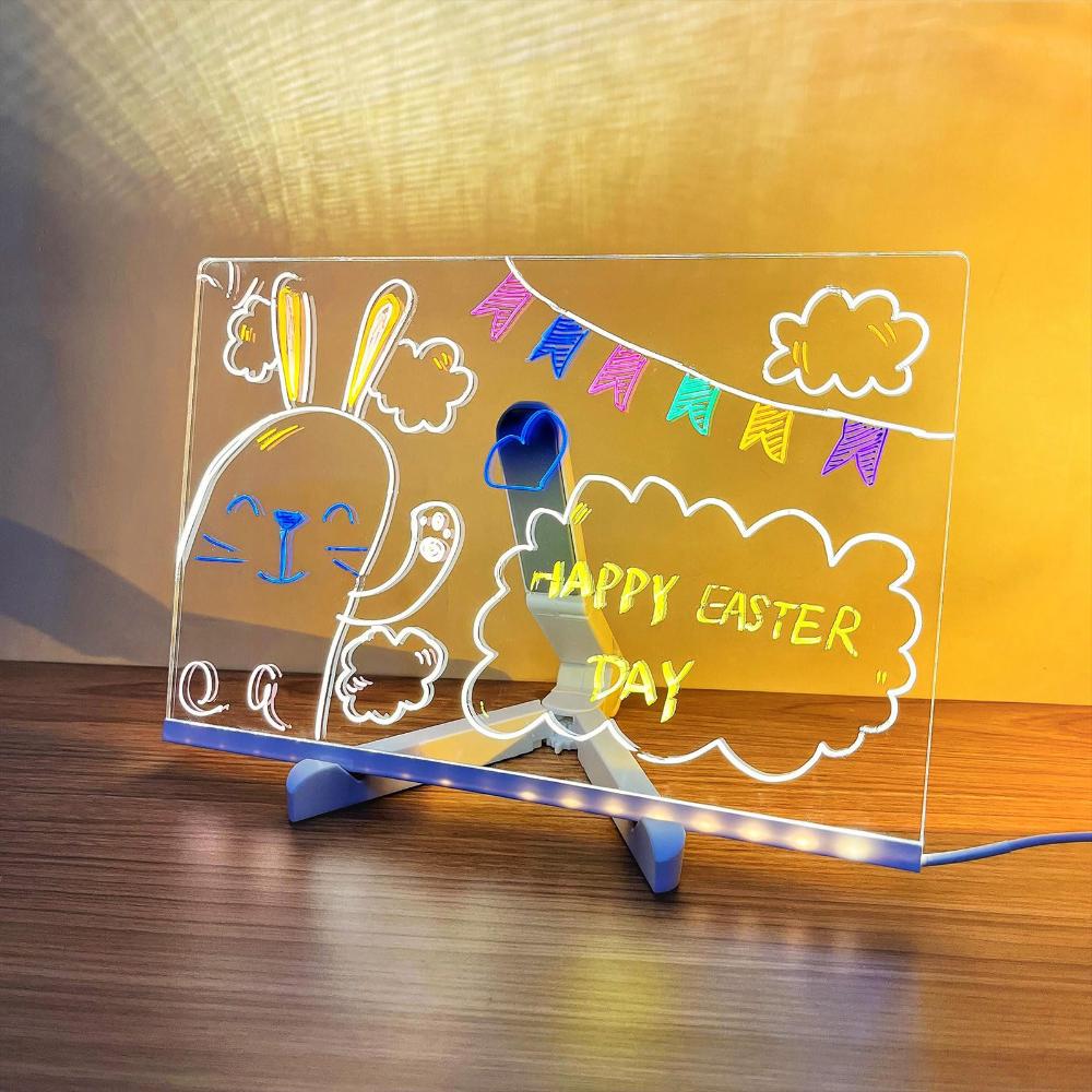 Creative LED message board with warm night light, perfect for home notes & office reminders.