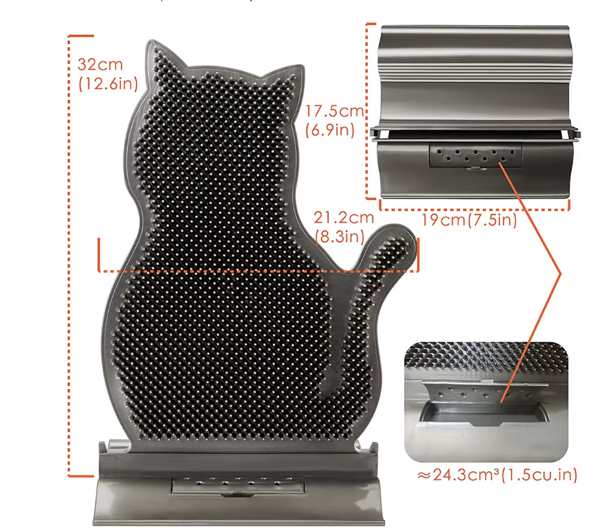 Silicone cat towel holder, anti-slip design for kitchen towels & bathroom hand towels.
