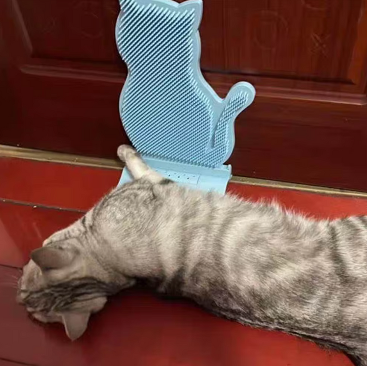 Versatile cat-shaped silicone holder for kitchen cloths, dish towels, or bathroom hand towels.