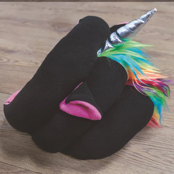 Soft unicorn dog bed for small breeds, offering a luxurious and comfortable sleeping space.