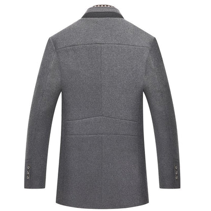 Elegant dapper men's winter coat, premium wool blend for superior warmth and style.