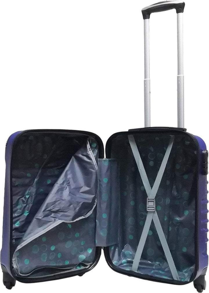 Dark blue hard shell 2-piece spinner luggage set for smooth, effortless travel.