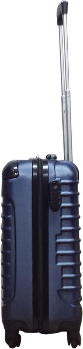 Dark blue hard shell 2-piece suitcase set, durable and perfect for business trips or family vacations.