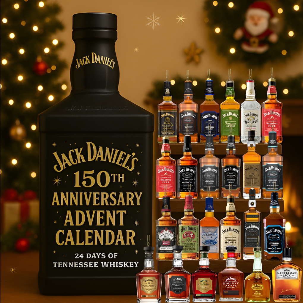 Detailed view of Decorative Beverage Bottle Advent Calendar 2025, perfect for countdown Christmas.