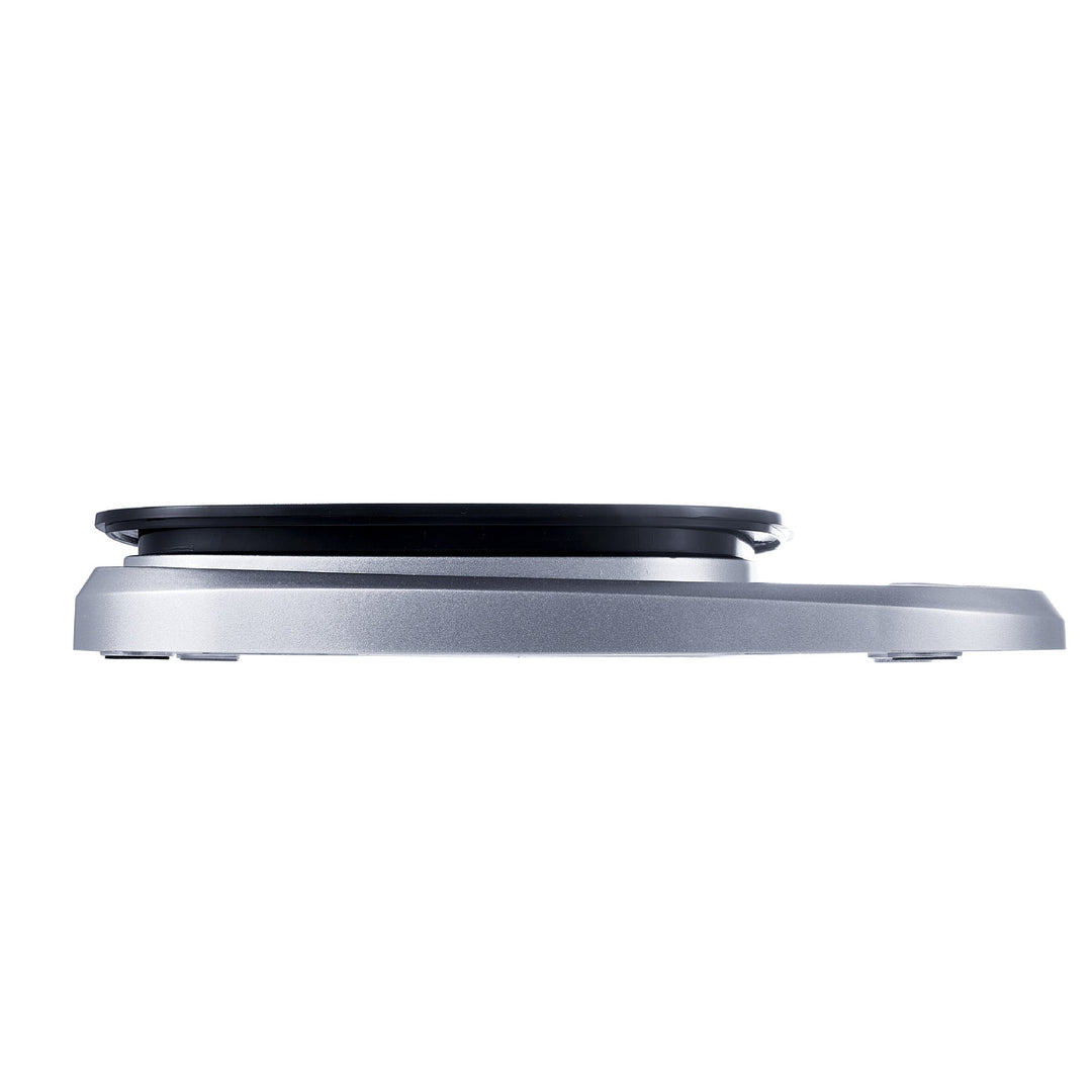 Compact digital kitchen scale for small spaces, accurate food measurements.