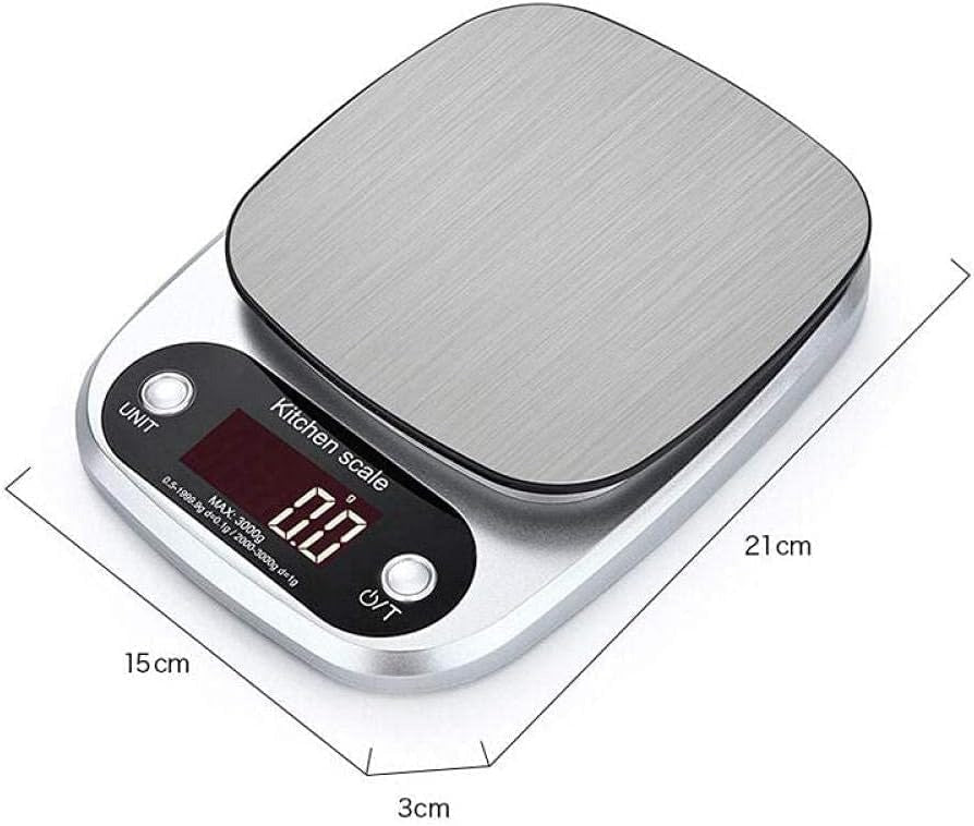 Professional-grade digital food scale for precise culinary tasks & portion control.