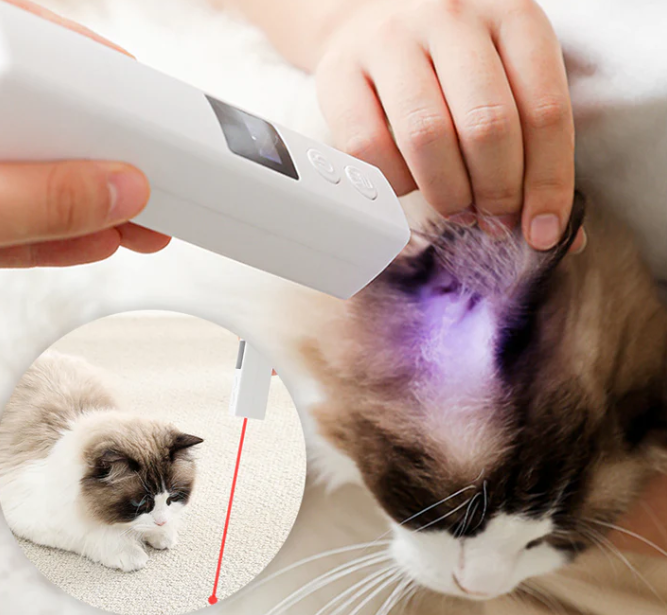 Digital pet claw grinder with LED display & quiet motor for painless dog and cat nail grooming.