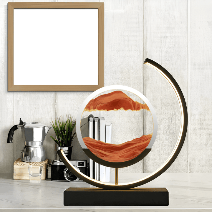 Dynamic Moving Sand Lamp with LED lighting for ultimate relaxation and stress relief.