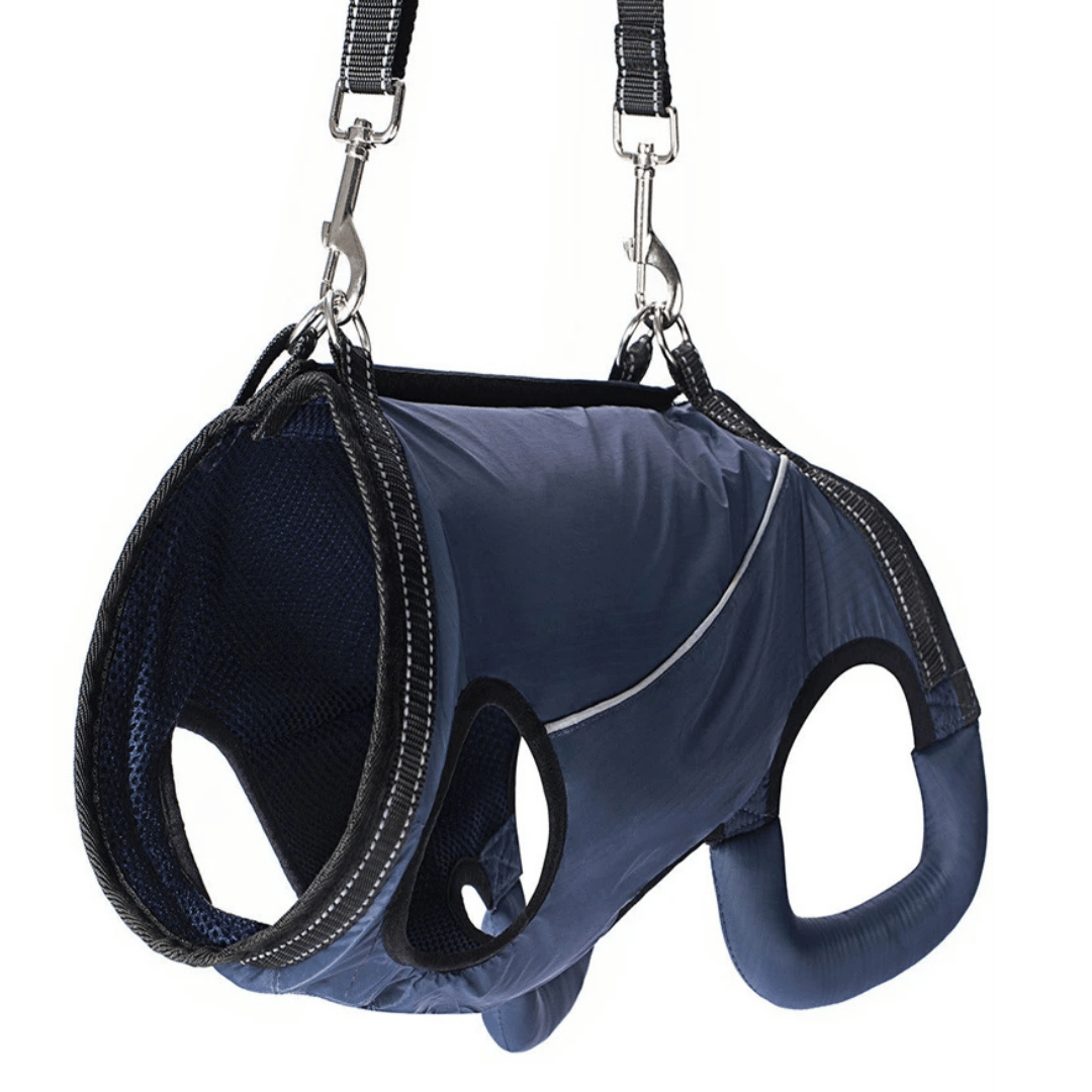 Versatile dog sling harness for senior pets, post-op recovery, and general canine mobility aid.
