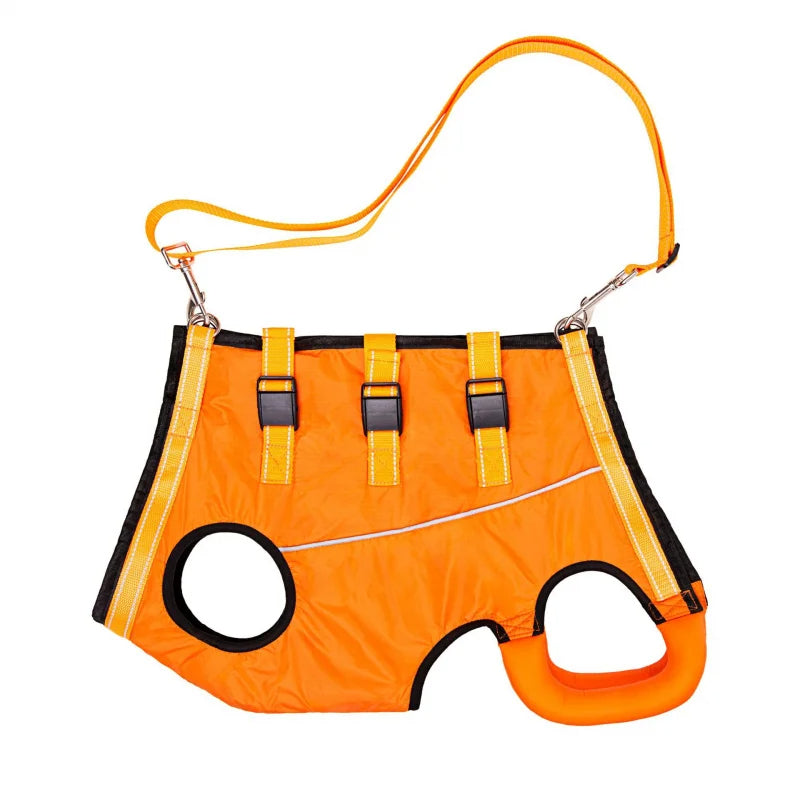 Injured dog recovery harness assists pets with leg injuries, post-surgery, or rehabilitation.