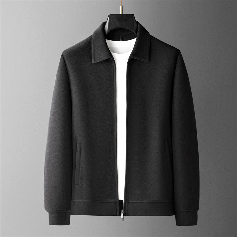 Stylish men's casual jacket with modern stand collar, perfect for everyday fall fashion & versatile outerwear.