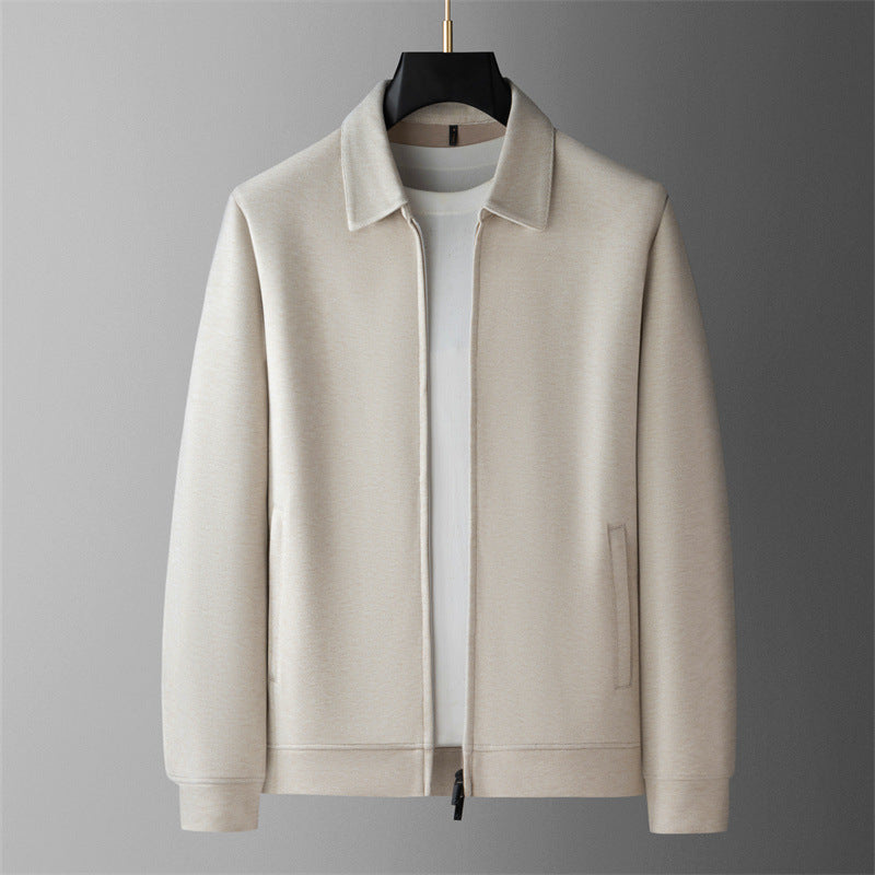 Versatile men's casual jacket, ideal everyday outerwear for fall. Features a modern stand collar for style.