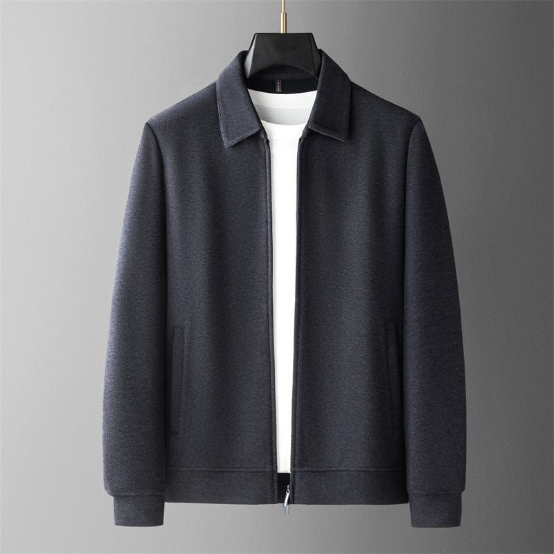 Men's modern stand collar jacket for effortless casual style. Essential fall outerwear for men.