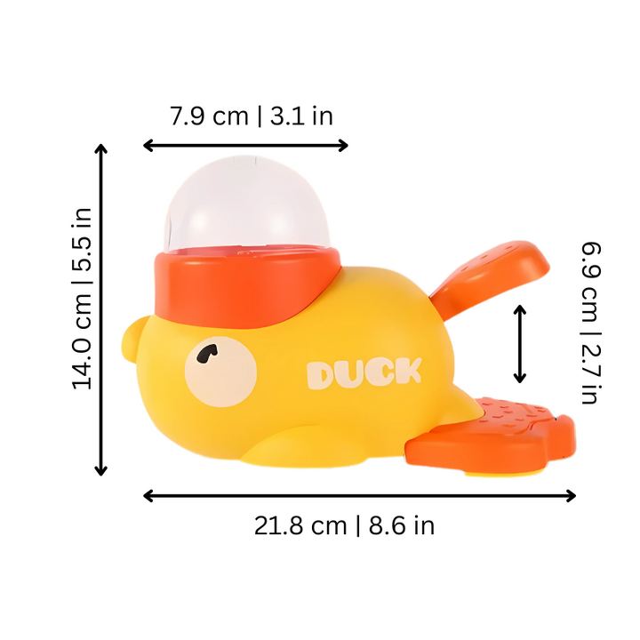 Interactive dog enrichment toy: Ducksy slow feeder & treat dispenser for mental stimulation & healthy eating habits.