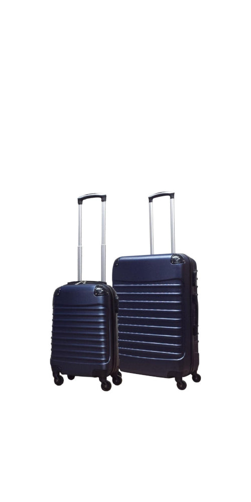 Durable ABS 2-piece hardshell luggage set for effortless travel. Includes carry-on & checked bags.