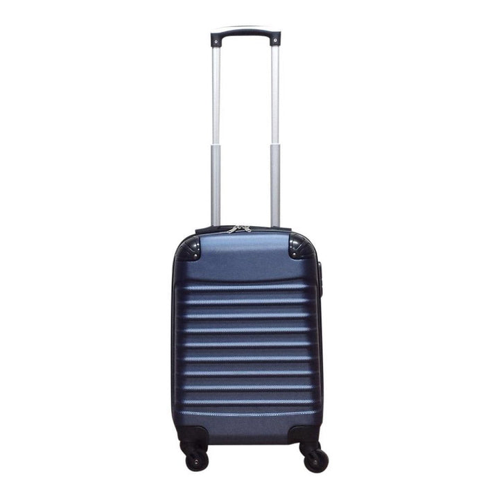 Vacation-ready 2-piece ABS hardshell travel bag set with spinner wheels for ultimate convenience.
