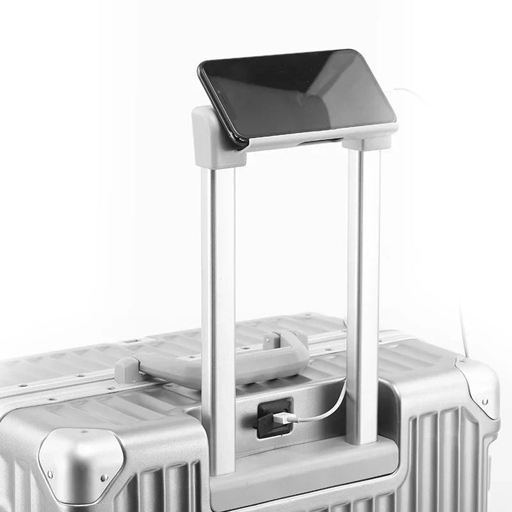 Premium aluminum frame travel suitcase with quiet spinner wheels, ensuring smooth, stress-free journeys.