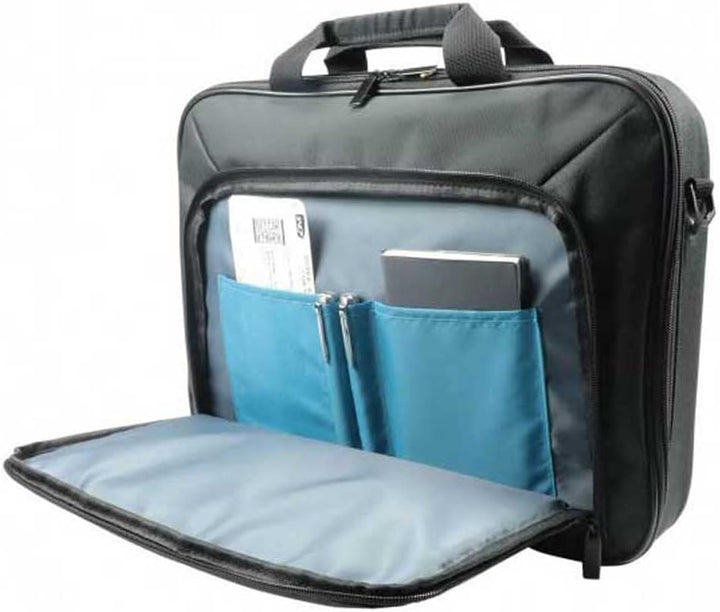 Protective blue clamshell carrying case for 14-15.6 inch laptops. Ideal durable computer bag for travel.