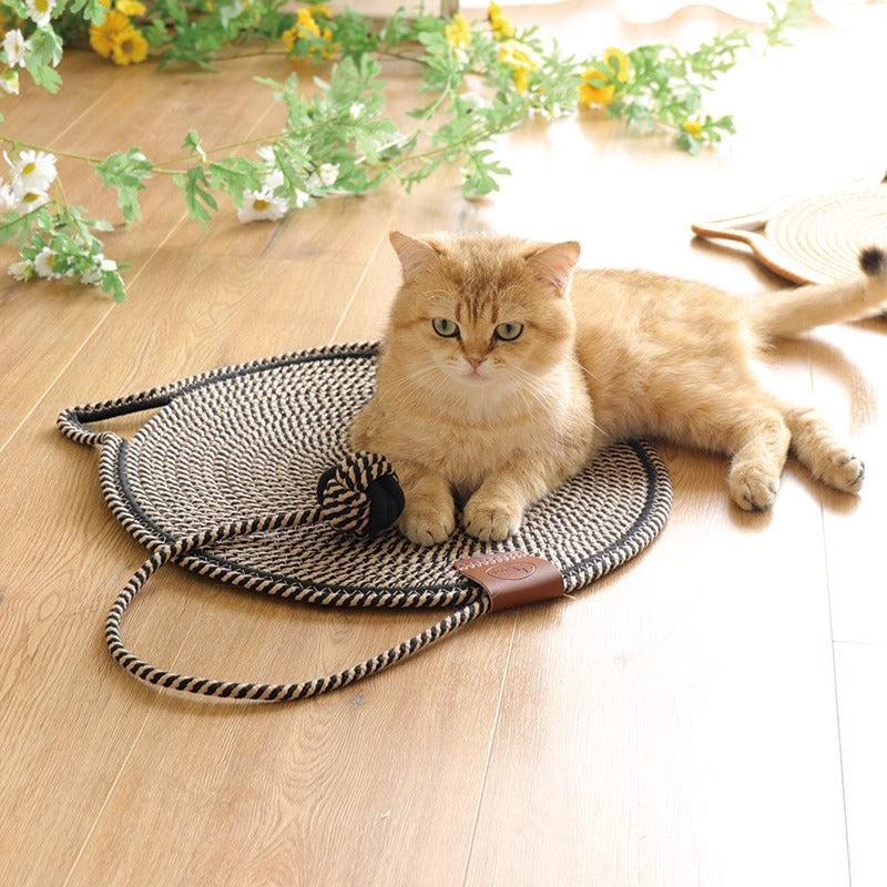 Durable cat scratching rug for furniture protection, promoting healthy paws. Essential feline scratch pad.