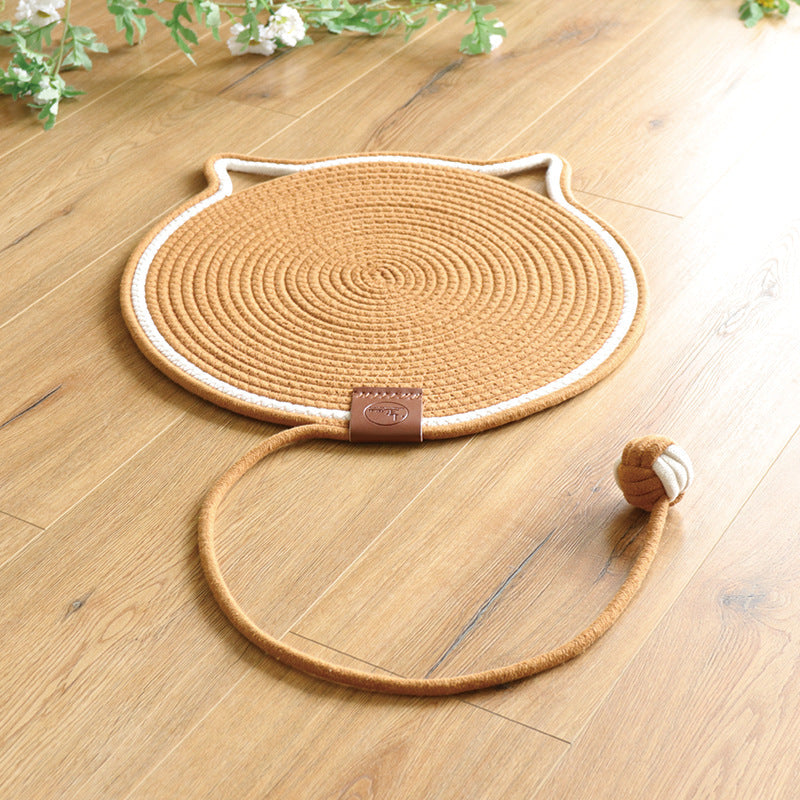 Hard-wearing cat scratching mat, an essential pet supply for durable claw care and home furniture protection.