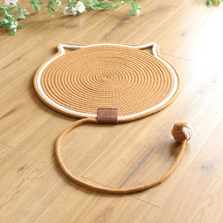Hard-wearing cat scratching mat, an essential pet supply for durable claw care and home furniture protection.