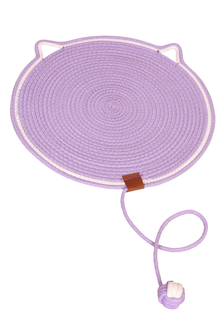 Modern cat scratching rug, blends with home decor while serving as a durable furniture protector & scratch pad.