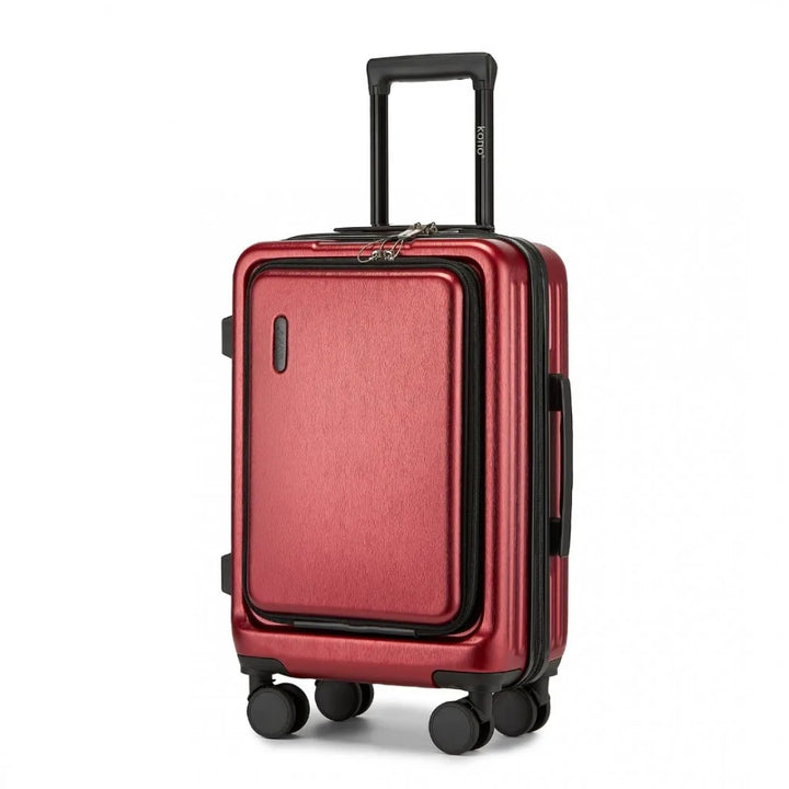 Organized Denver hardshell travel suitcase, easy-glide spinner wheels, perfect for efficient packing.