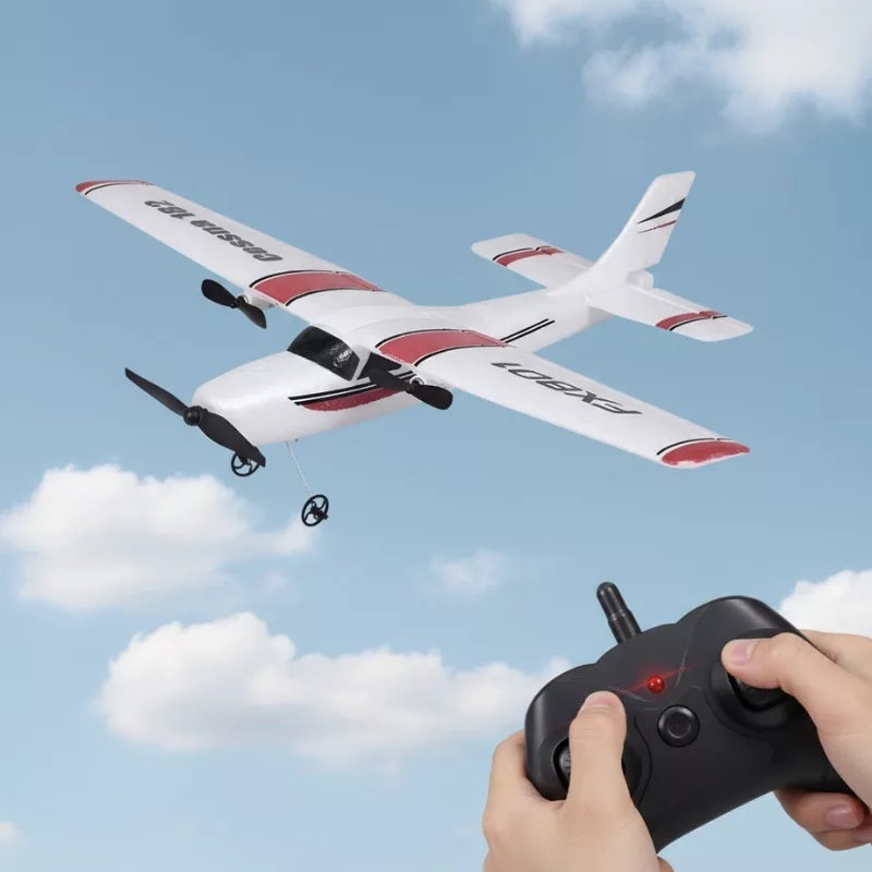 Durable foam RC plane for beginners, easy remote control flight for all ages, great outdoor toy.