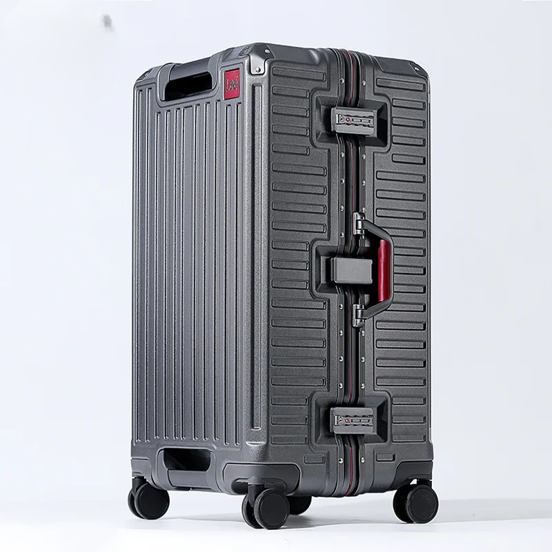 Premium hard shell travel luggage with wide handle, spinner wheels & TSA lock for secure, efficient packing.