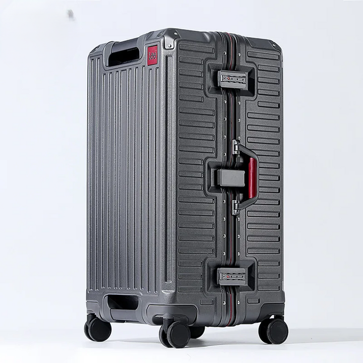 Premium hard shell travel luggage with wide handle, spinner wheels & TSA lock for secure, efficient packing.