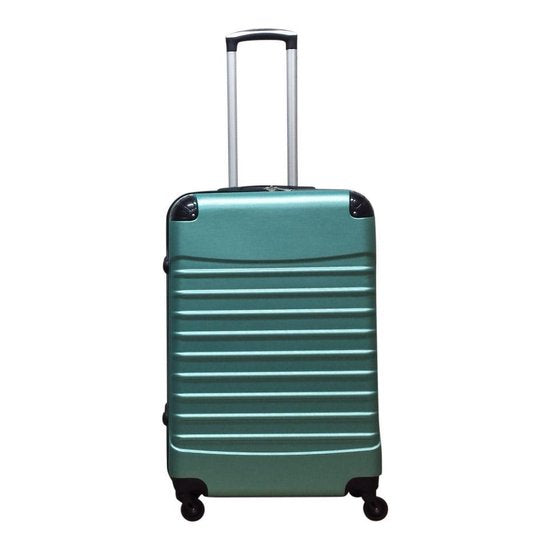 Resilient hardshell travel luggage, a vacation essential with strong wheels.