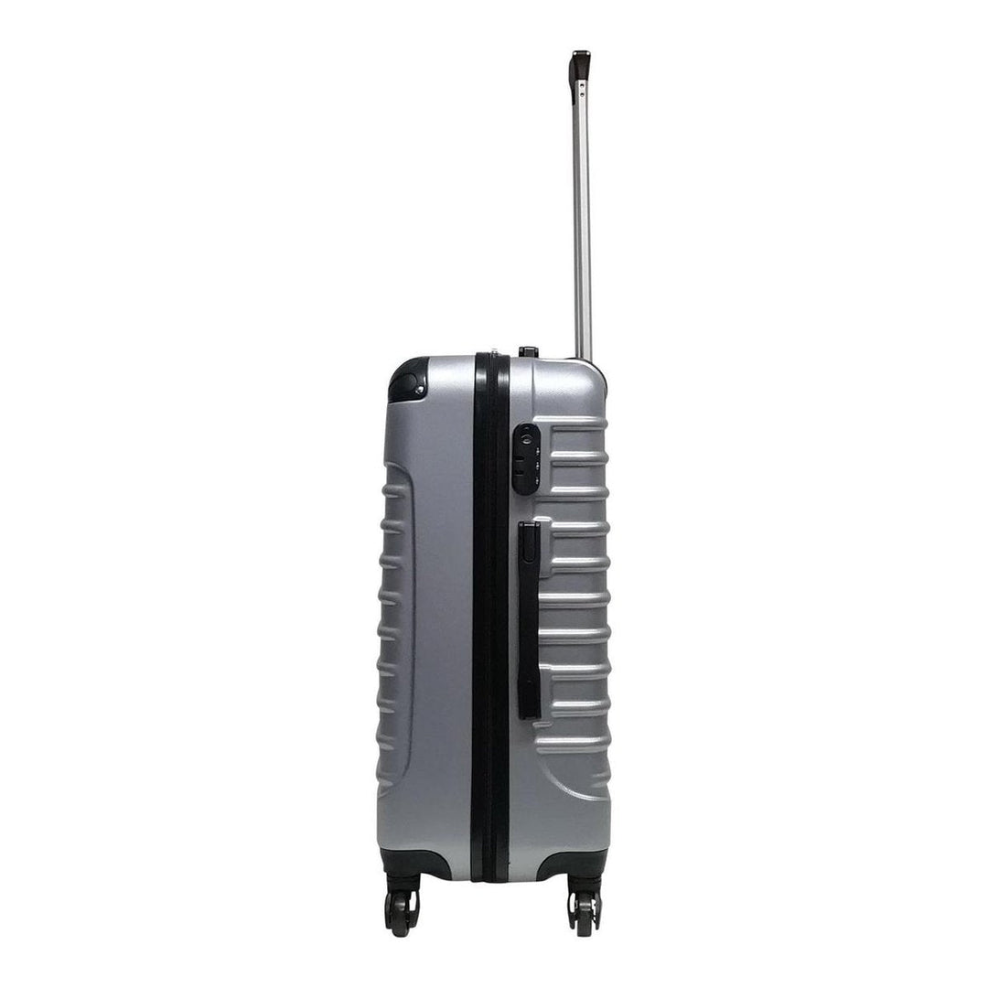 Premium hardshell wheeled luggage with removable wheels for convenience.