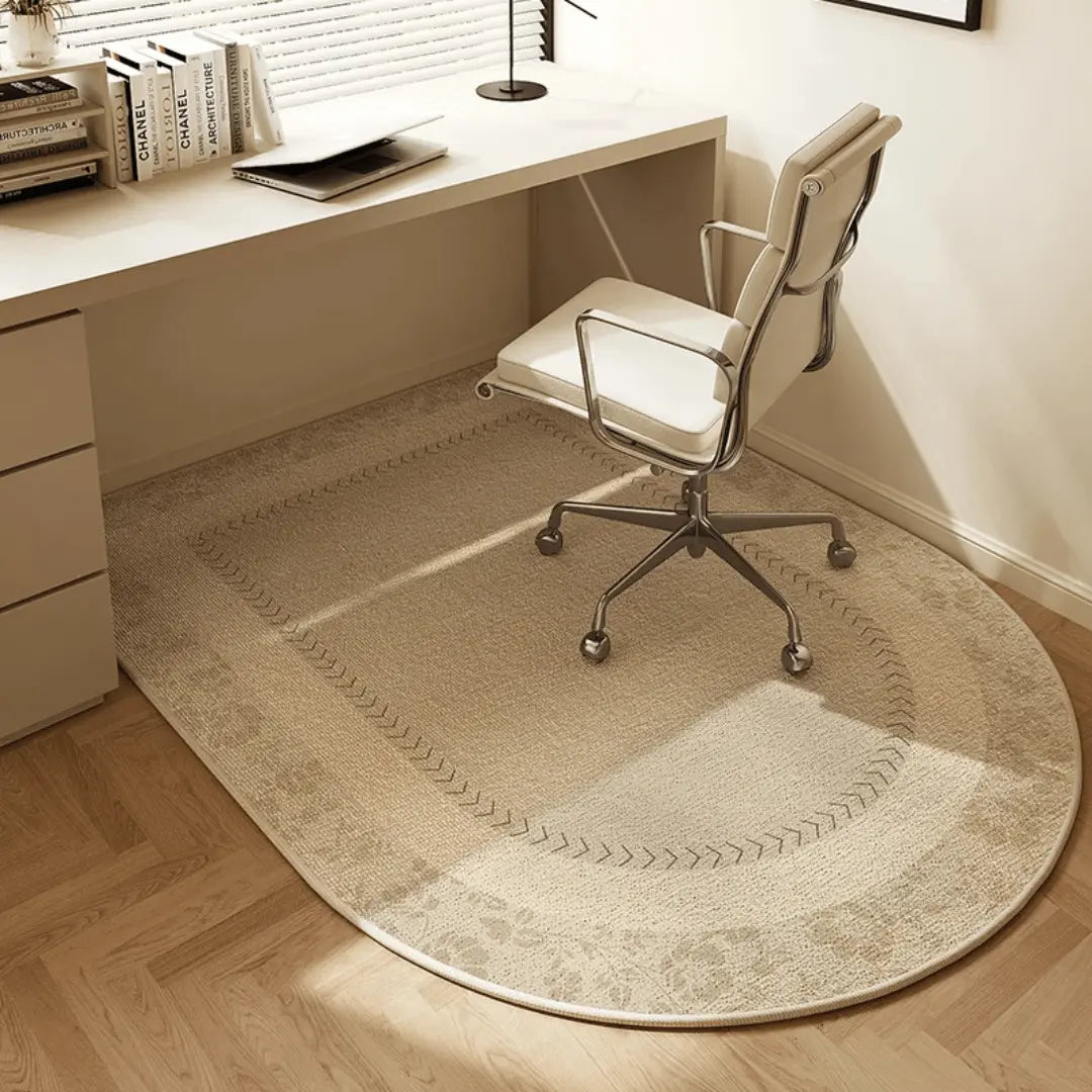 Clear desk chair mat for home office or workspace, providing non-slip floor protection & effortless mobility.
