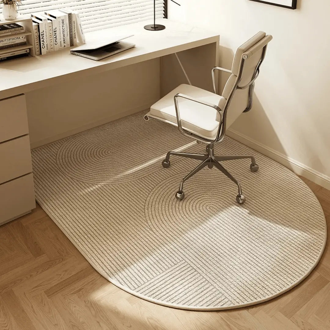 Versatile non-slip office mat, ideal for desk chairs, protects floors in home offices & gaming setups.