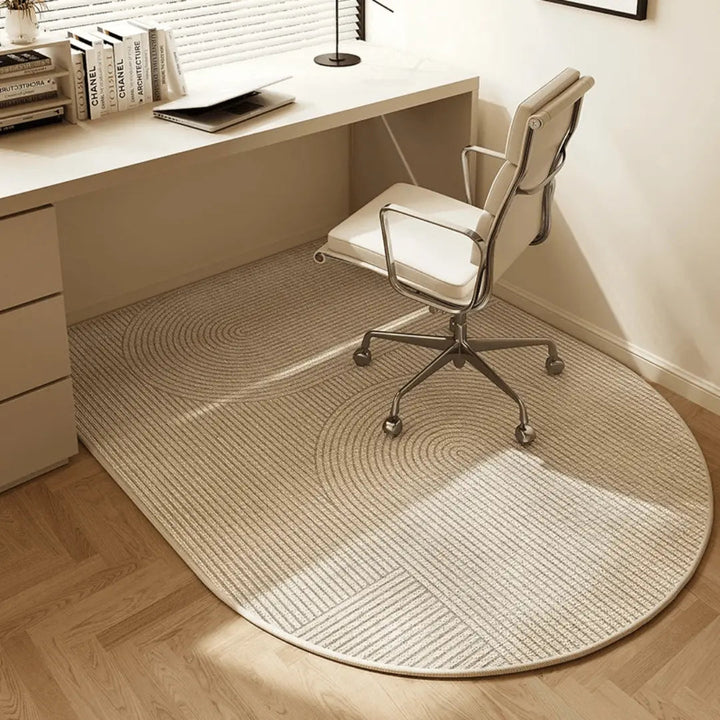 Versatile non-slip office mat, ideal for desk chairs, protects floors in home offices & gaming setups.