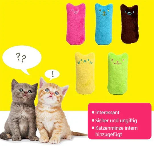 Durable, scratch-resistant cat toy with catnip, ensuring long-lasting interactive fun for playful felines.