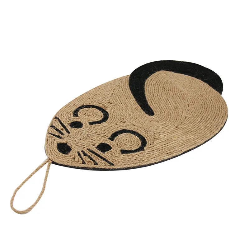 Heavy-duty sisal cat scratch mat, built to last, ensures optimal claw health and protects home furnishings.