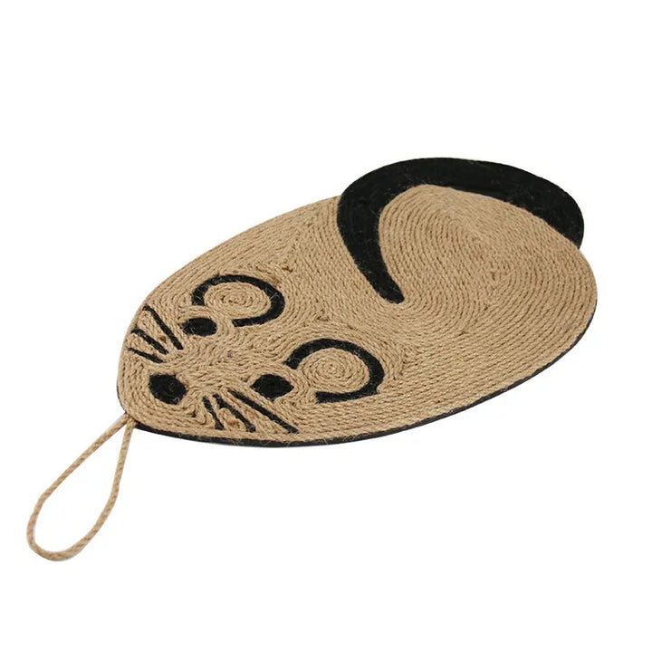 Heavy-duty sisal cat scratch mat, built to last, ensures optimal claw health and protects home furnishings.
