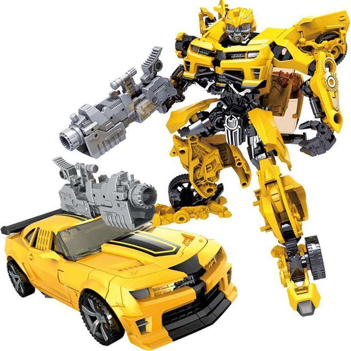 Durable transforming robot car action figure for kids 5+. Switches between vehicle & robot modes for imaginative play.