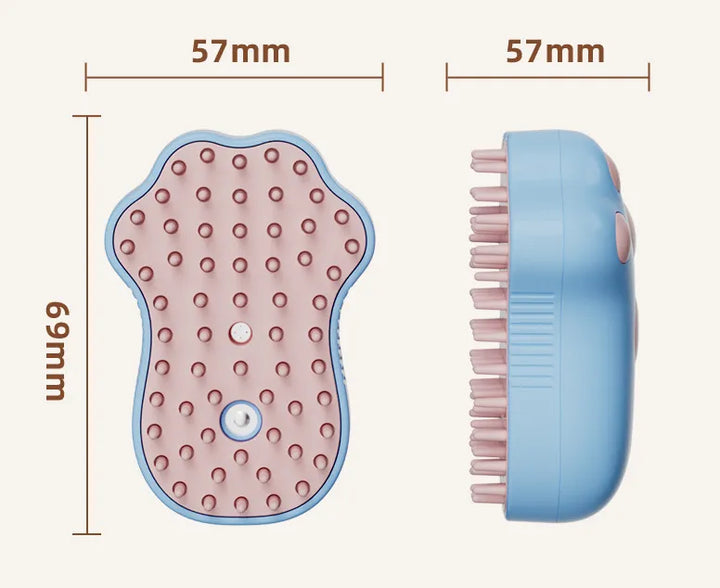 Gentle electric massage brush for cats, promoting relaxation, healthy fur & pet health.