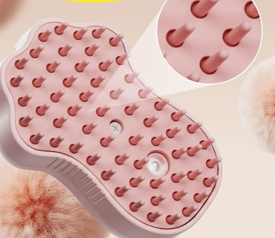 Complete cat care with this electric grooming brush, featuring massage & effective deshedding.