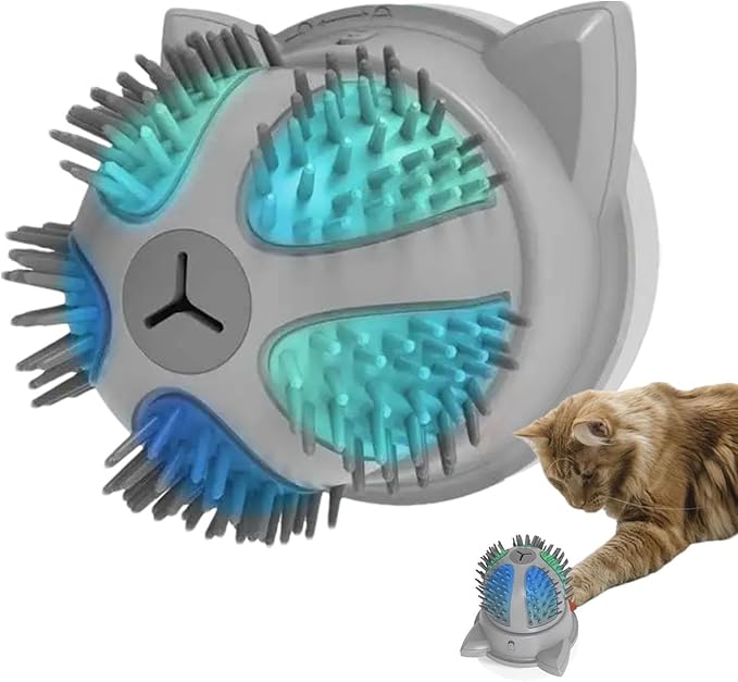 Innovative electric cat brush & massage tool with catnip dispenser. Essential grooming accessory for cats.