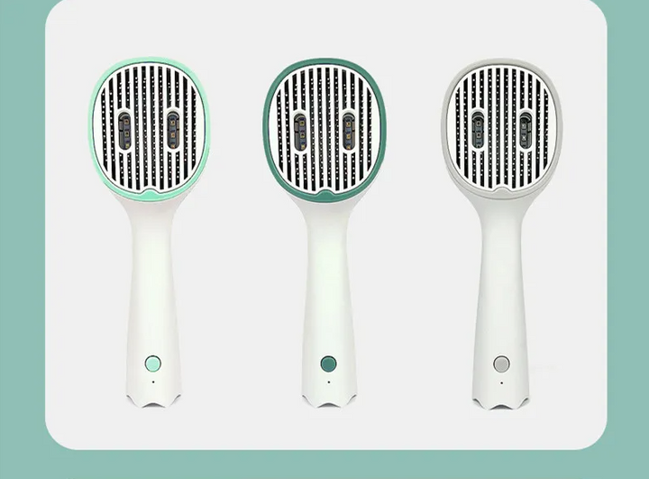 Innovative electric hairbrush for healthy hair care. Effectively smooths, detangles, and controls frizz for straight hair.