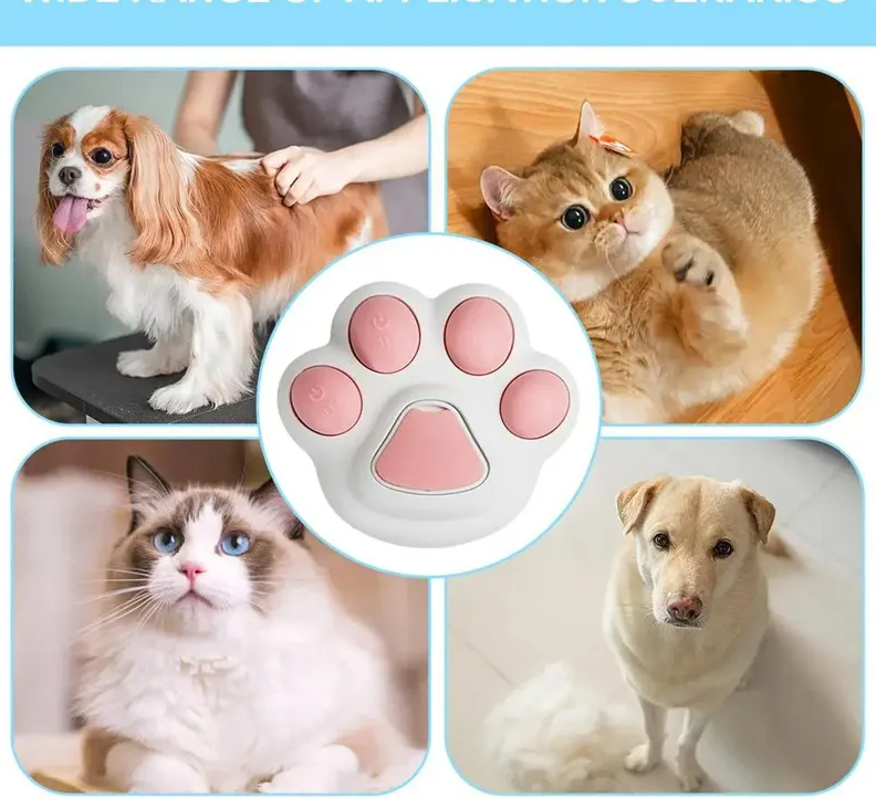 Electric pet grooming brush for cats & dogs with soothing spray function for painless deshedding & shiny coat.