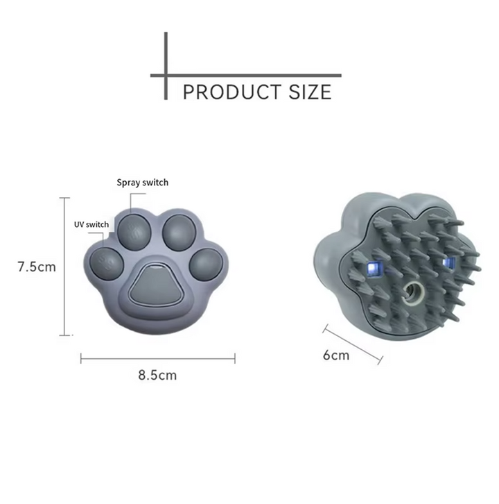 All-in-one electric pet grooming solution: spray brush for deshedding, massage, and coat cleaning for pets.