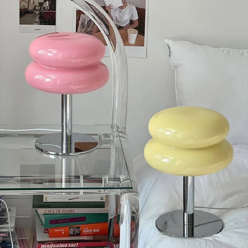 Versatile Bauhaus style table lamp, a sleek LED desk light. Offers modern, dimmable ambient lighting.
