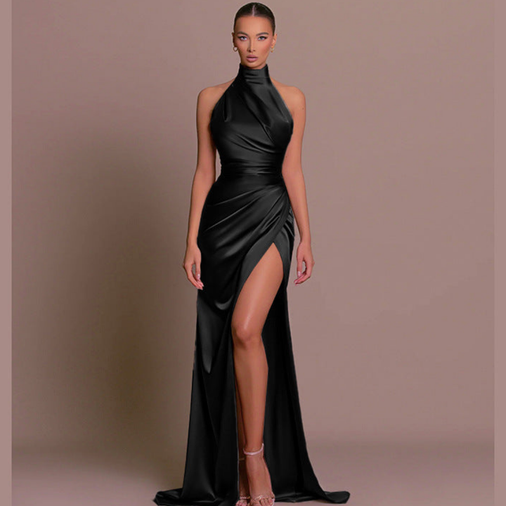 Stylish women's elegant bodycon sleeveless party dress in a flattering silhouette