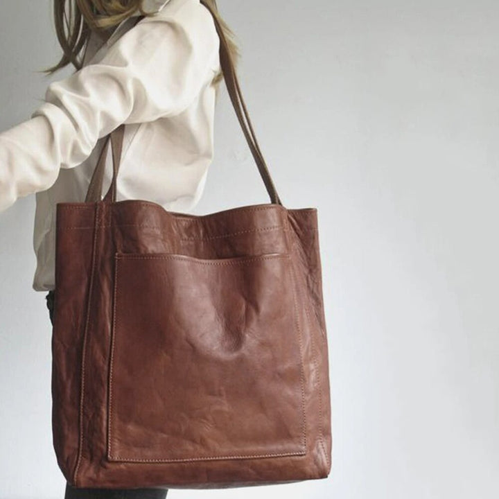 Faux leather shoulder bag for women, a fashionable accessory for daily errands and work
