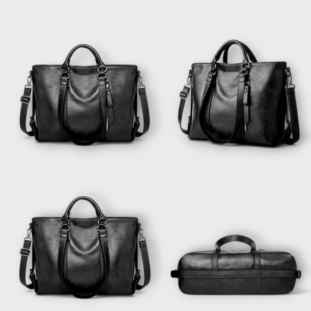 Professional women's elegant shoulder bag, a stylish and structured fashion accessory.